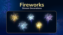 Load image into Gallery viewer, Fireworks Stream Decorations for Streamlabs, StreamElements, and OBS