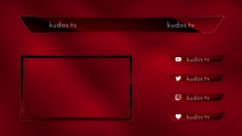 Load image into Gallery viewer, Scarlet — Stream Header, Label and Webcam Overlay Pack for OBS