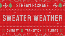 Load image into Gallery viewer, Sweater Weather — Stream Header, Label and Webcam Overlay Pack for OBS