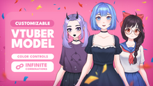 Load image into Gallery viewer, Customizable Vtuber Model for Vtube Studio (Ready To Use)