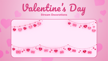 Load image into Gallery viewer, Valentine's Day Stream Decorations for Streamlabs, StreamElements, and OBS