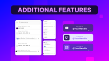 Load and play video in Gallery viewer, Simple Socials Rotator Widget for Twitch – Animated Social Media Showcase for StreamElements & OBS Studio