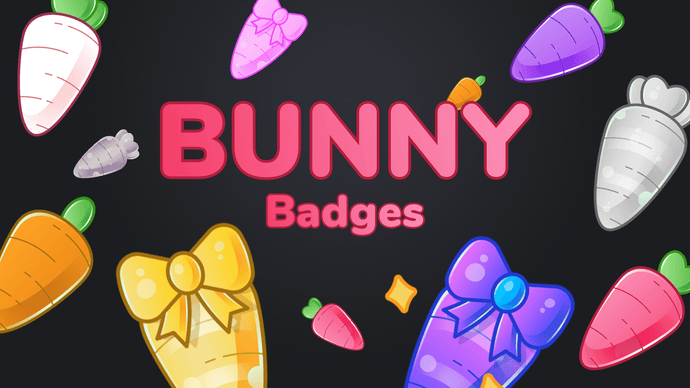 Bunny Badges for Twitch, Youtube and Discord | Download Now!