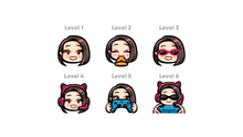 Load image into Gallery viewer, Chibi Girl Custom Badges for Twitch, Youtube and Discord