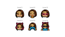 Load image into Gallery viewer, Chibi Girl Custom Badges for Twitch, Youtube and Discord