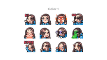 Load image into Gallery viewer, Chibi Girl Custom Emotes for Twitch, Youtube and Discord