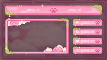 Load image into Gallery viewer, Cute Stream Header, Label and Webcam Overlay Pack for OBS