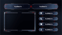 Load image into Gallery viewer, Interface — Stream Header, Label and Webcam Overlay Pack for OBS