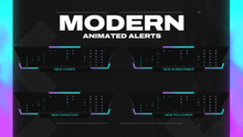 Load image into Gallery viewer, Modern - Animated Alerts for Twitch, Youtube and Facebook Gaming