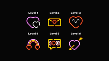 Load image into Gallery viewer, Neon Valentine Badges for Twitch, Youtube and Discord  | Download Now!