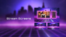 Load and play video in Gallery viewer, Retro Neon Animated Stream Package with Overlays, Alerts and Transition for Twitch and OBS Studio