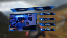 Load and play video in Gallery viewer, Sharp — Stream Header, Label and Webcam Overlay Pack for OBS