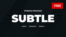 Load image into Gallery viewer,  Subtle - FREE Twitch Overlay and Alerts Package for OBS Download Now!