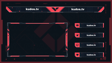 Load image into Gallery viewer, Valorant Esports - Stream Header, Label, Webcam Overlay Pack for OBS