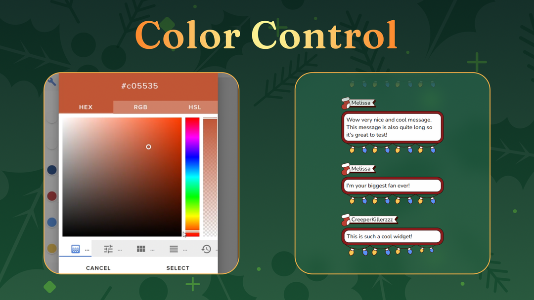 Christmas Twitch Chat Widget for StreamElements & OBS Studio