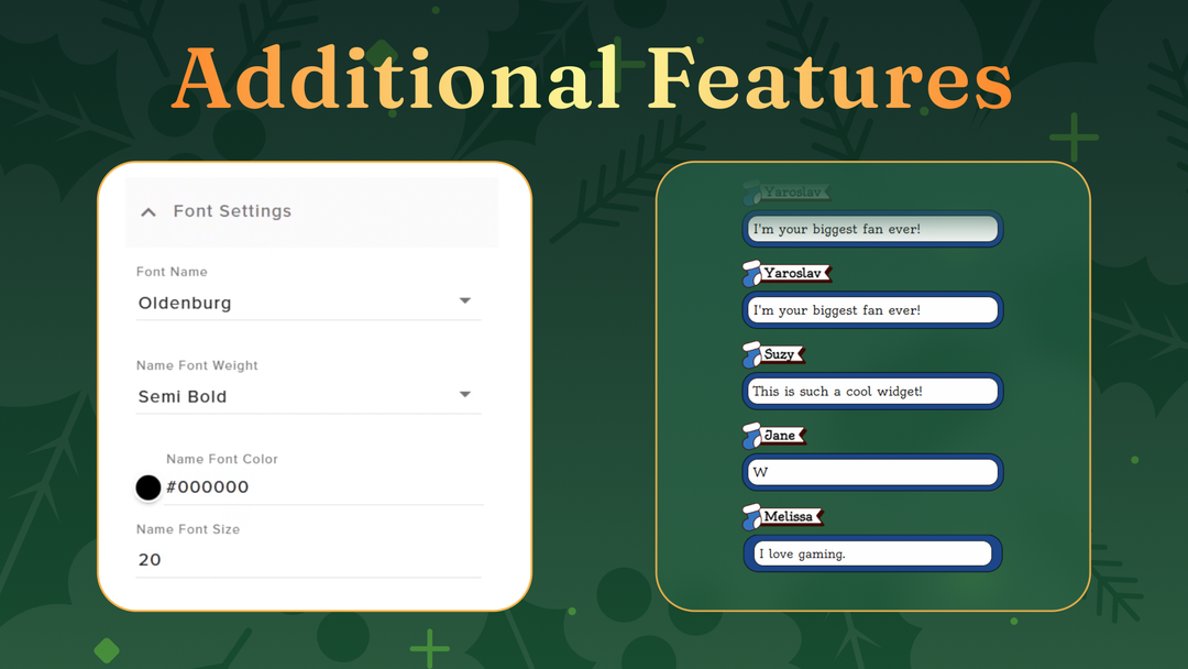 Christmas Twitch Chat Widget for StreamElements & OBS Studio