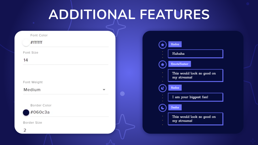 Night Sky Twitch Chat Widget for StreamElements & OBS Studio
