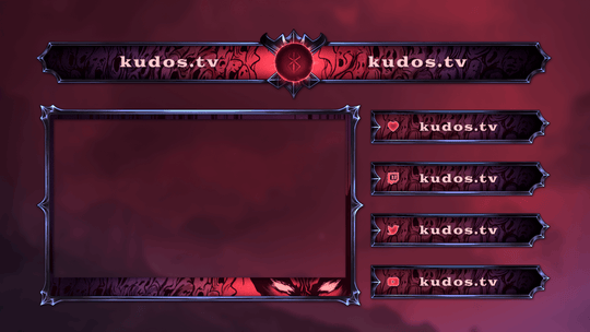 Abyss — Stream Header, Label and Webcam Overlay Pack for OBS