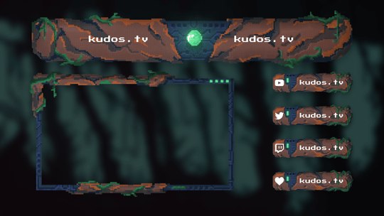 Ancient Mechanics — Stream Header, Label, Webcam Overlay Pack for OBS