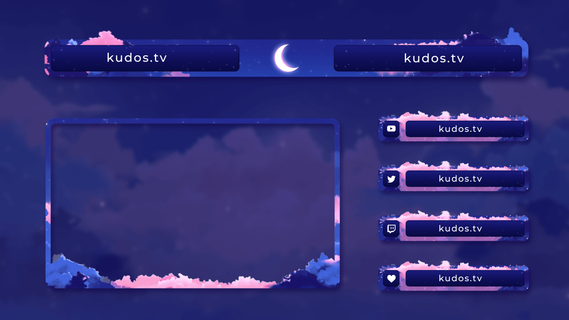 Anime Sky — Stream Header, Label and Webcam Overlay Pack for OBS