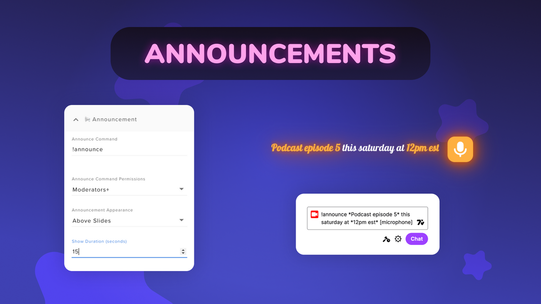 Info Slides Stream Widget for OBS • Rotating Text Announcement Overlay (StreamElements)
