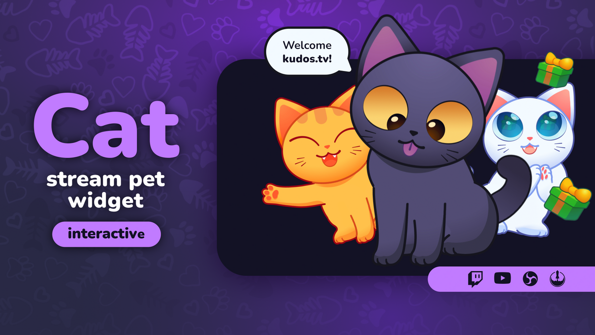 Cat Stream Pet Widget for Twitch & YouTube