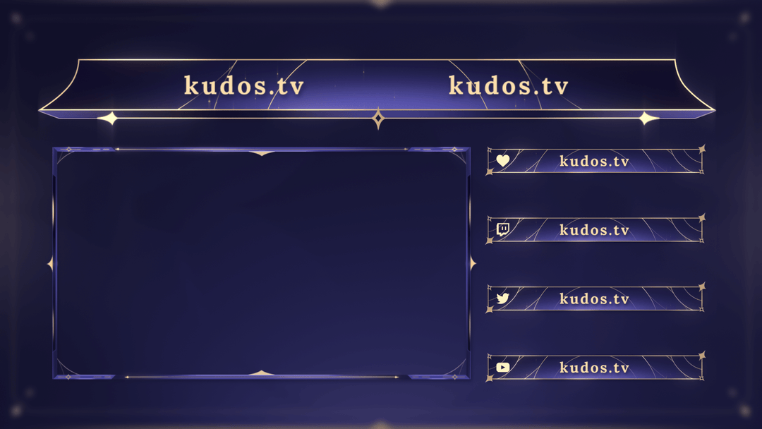 Celestial — Stream Header, Label and Webcam Overlay Pack for OBS