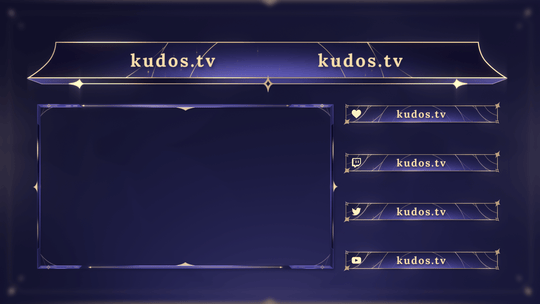 Celestial — Stream Header, Label and Webcam Overlay Pack for OBS