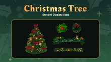 Load image into Gallery viewer, Christmas Tree Stream Decorations for Streamlabs, StreamElements, OBS
