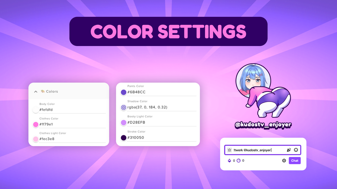 Twerk Chat Command Widget for OBS • Animated Viewer Interaction Overlay (StreamElements)