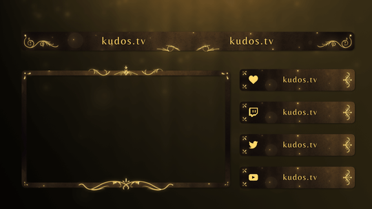 Deluxe — Stream Header, Label and Webcam Overlay Pack for OBS