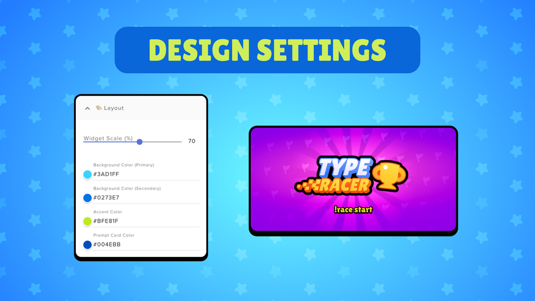 Twitch Type Racer Chat Game Widget for OBS & StreamElements | Interactive Typing Race Overlay | Stream Engagement Tool