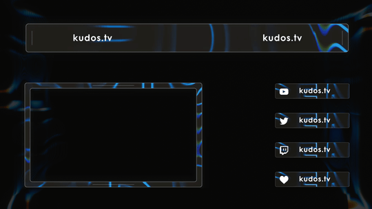 Displace — Stream Header, Label and Webcam Overlay Pack for OBS