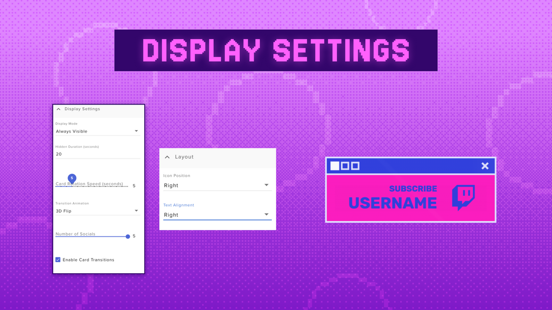 Retro Social Media Rotator Widget for Twitch – CRT Computer Aesthetic Overlay for OBS Studio & StreamElements