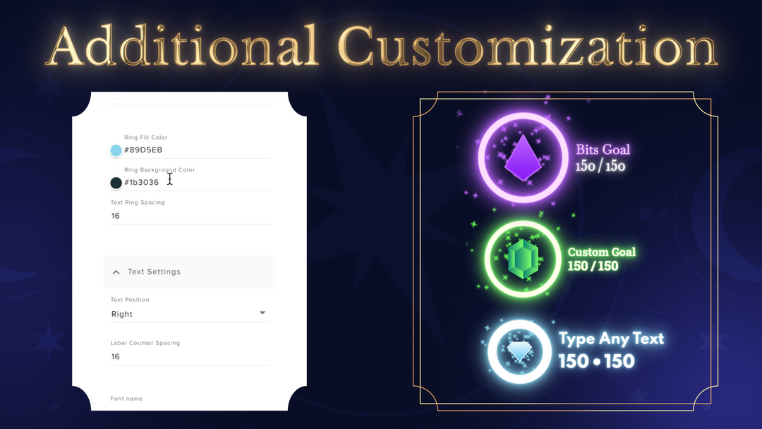 Fantasy Twitch Goal Widget for StreamElements & OBS Studio