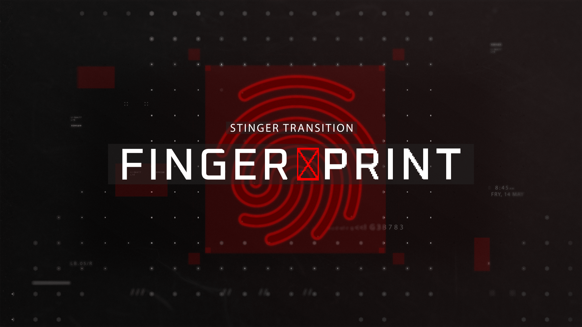 Fingerprint - Stinger Transition for Twitch, Youtube and Facebook