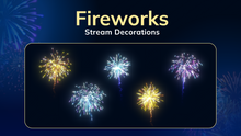 Load image into Gallery viewer, Fireworks Stream Decorations for Streamlabs, StreamElements, and OBS
