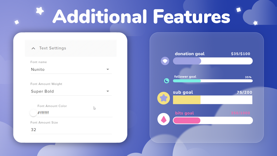 Cute Goal Widget for StreamElements & OBS Studio