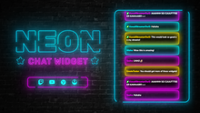 Load image into Gallery viewer, Neon Twitch Chat Widget for StreamElements &amp; OBS Studio
