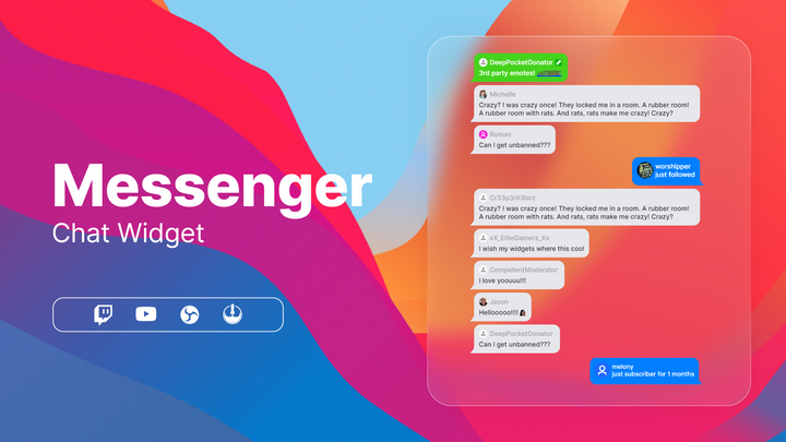 Messenger Twitch Chat Widget for StreamElements & OBS Studio