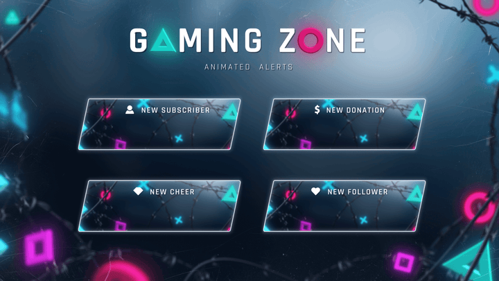 Gaming Zone - Animated Alerts for Twitch, Youtube and Facebook Gaming