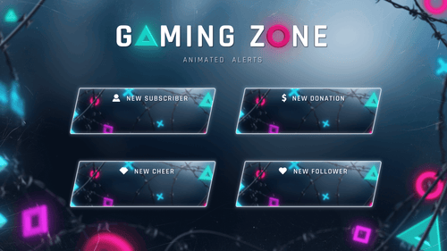 Gaming Zone - Animated Alerts for Twitch, Youtube and Facebook Gaming
