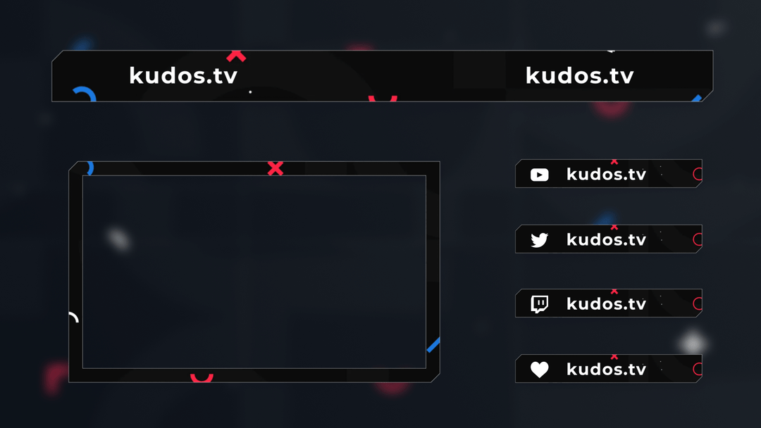 Geometry — Stream Header, Label and Webcam Overlay Pack for OBS