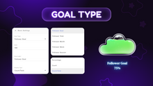 Load image into Gallery viewer, Cute Liquid Goal Widgets for Twitch &amp; YouTube - Kawaii Animated Overlays for OBS &amp; StreamElements
