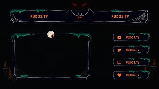 Goosebumps — Stream Header, Label and Webcam Overlay Pack for OBS