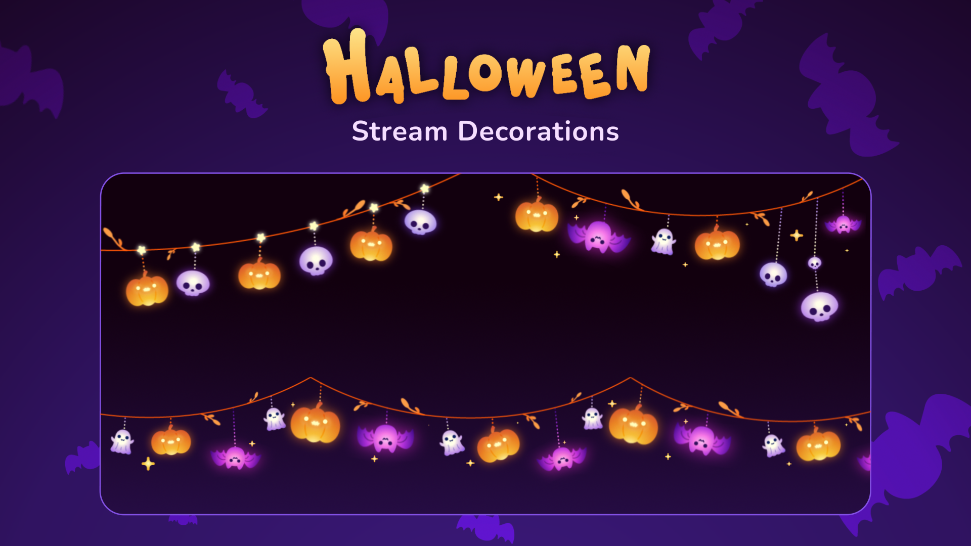 Halloween Stream Decorations for Streamlabs, StreamElements, and OBS