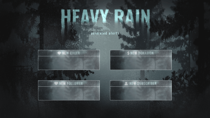 Heavy Rain - Animated Alerts for Twitch, Youtube and Facebook