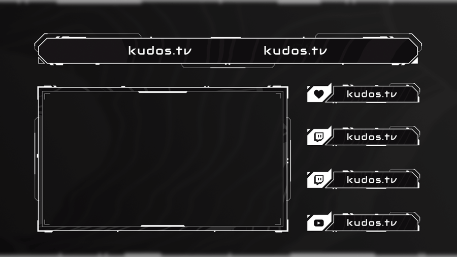 Kairo - Futuristic Twitch Overlay and Alerts Package for OBS Studio