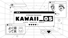 Load image into Gallery viewer, Kawaii OS - Twitch Overlay and Alerts Package for OBS Studio
