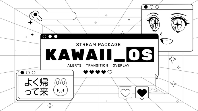 Kawaii OS - Twitch Overlay and Alerts Package for OBS Studio